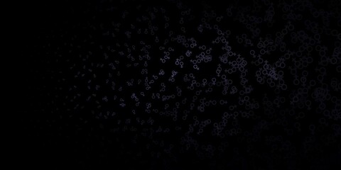 Dark Gray vector background with occult symbols.