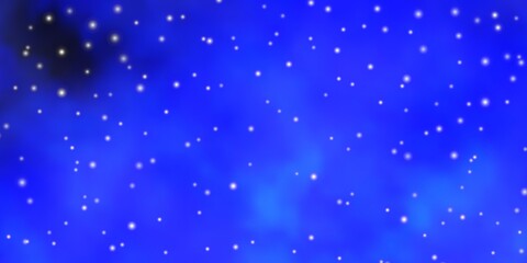 Fototapeta na wymiar Dark BLUE vector pattern with abstract stars.