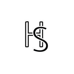 Initial Logo Letter HS SH Monogram