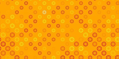 Light Orange vector pattern with magic elements.