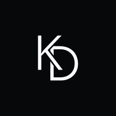 Letter KD DK Monogram Logo