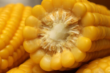 Cooked corn,  healthy vegan snack