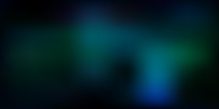 Dark blue, green vector gradient blur drawing.