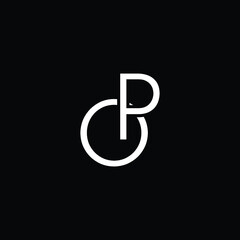 Letter OP PO Monogram Logo