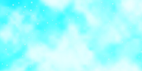 Light BLUE vector pattern with abstract stars.
