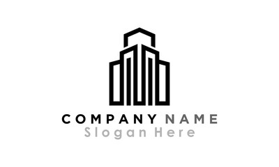 line building skyscraper logo
