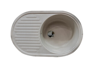 Isolated on white background sink to wash dishes