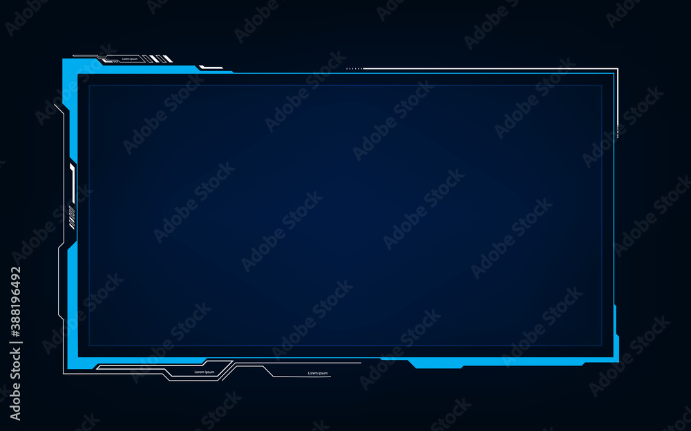 Aufkleber abstract tech sci fi hologram frame template design background