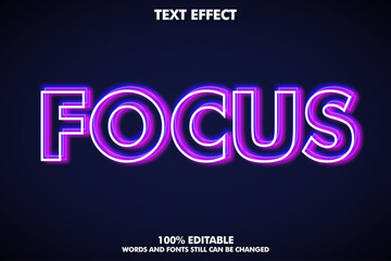 Modern line neon text effect