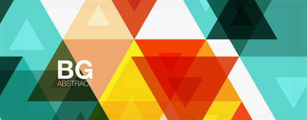 Mosaic triangle pattern abstract background for cover, banner, flyer and poster and other template