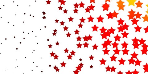 Dark Pink, Yellow vector background with small and big stars.