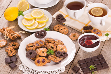 Shortcrust pastry biscuits. 