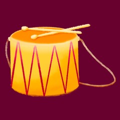 rastr illustration of christmas drum