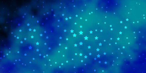 Dark BLUE vector pattern with abstract stars.