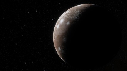 Fototapeta premium Alien Planet in the outer space. 3d rendering