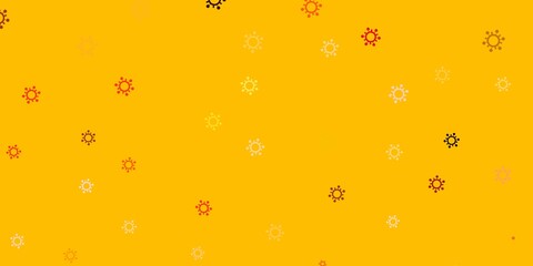 Light pink, yellow vector texture with disease symbols.