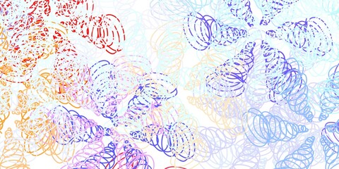 Light blue, red vector background with bows.