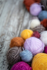 background of coils of yarn for knitting