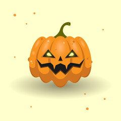 Halloween pumpkin EPS digital file, Fall pumpkin EPS, Evil pumpkin vector EPS, Pumpkin clip art vector, Pumpkin vector illustration
