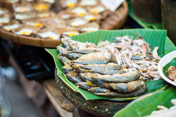 Noodle and Mackerel Salad northen thailand  street food.