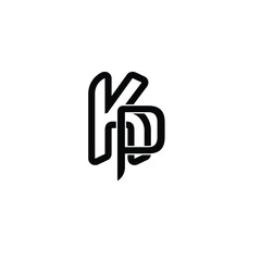 Fototapeta premium Modern Letter KP Monogram logo