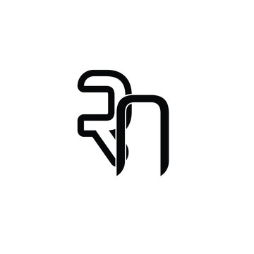 recommend clip art: Modern Letter RN Monogram logo