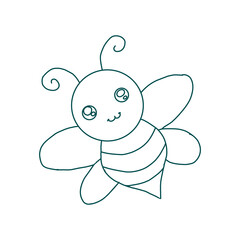 Bee Logo Template vector icon illustration design, Hive Logotype concept,