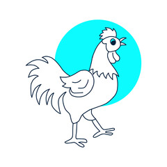 Vector design emblem and icon in linear style