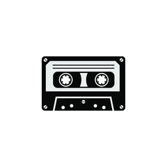 cassette icon isolated on white background from music collection.  Vector illustration. EPS10