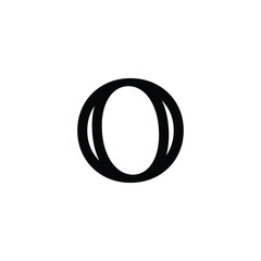 Logo Letter O Monogram in outline style.