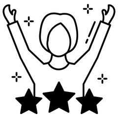 Candidates Women female empowerment Concept Vector Icon Design, Presidential elections in United States Symbol on White background 