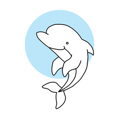 dolphin icon. dolphin icon vector flat illustration for graphic and web design isolated