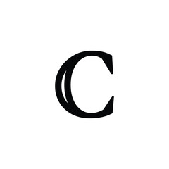 Logo Letter C Monogram in outline style.
