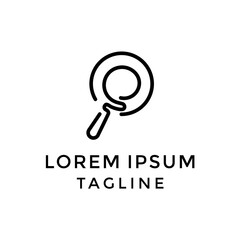 Abstract Initial SG,GS Magnifyng Logo Design Template