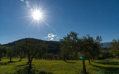 Molise, Italy.  Spectacular autumn panorama.
