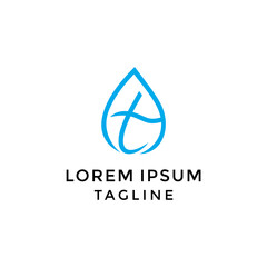 Initial TA, AT Liquid Logo Design Template Vector