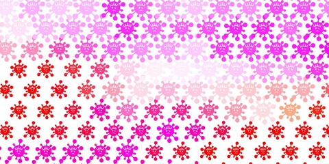 Light Pink, Yellow vector texture with disease symbols.