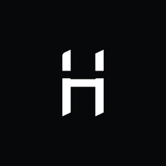 Initial Letter B With Slices effect in black and white color.