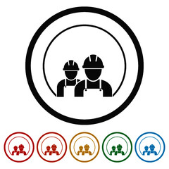 Worker ring icon, color set
