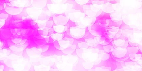 Light Pink, Yellow vector template with circles.