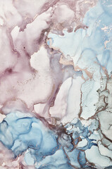 Fluid Art .Modern Abstract colorful background, wallpaper. Mixing acrylic paints. Marble texture. Alcohol ink colors  translucent