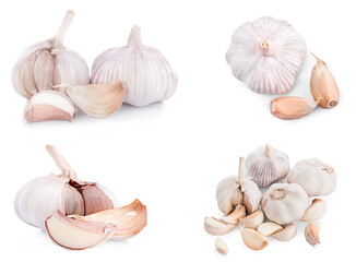 Garlic isolated on white background
