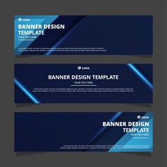 Set of creative modern abstract vector business banners design. Template ready for use in web or print design.