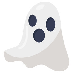 Boo Ghost Halloween Costume Concept Vector Icon Design, Holiday Celebrations and Halloween costumes Symbol on White background 
