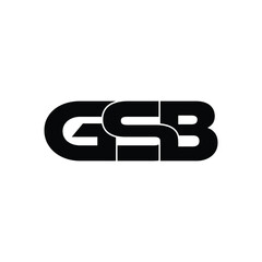 GSB letter monogram logo design vector