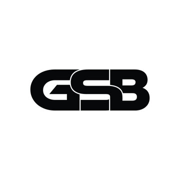 GSB letter monogram logo design vector