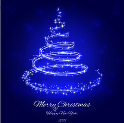 Merry Christmas Happy new year vector card, invitation, background