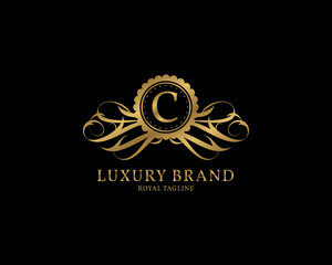 letter C luxury vintage logo