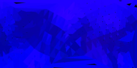 Dark pink, blue vector gradient polygon design.