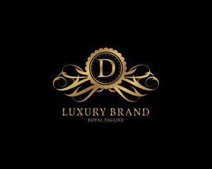 letter D luxury vintage logo